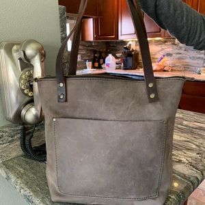Portland Leather Goods gray tote
